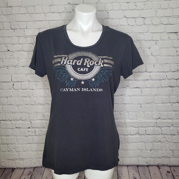 Hard Rock Cafe Cayman Islands Navy Blue Collectible T-Shirt Size L - Picture 2 of 7